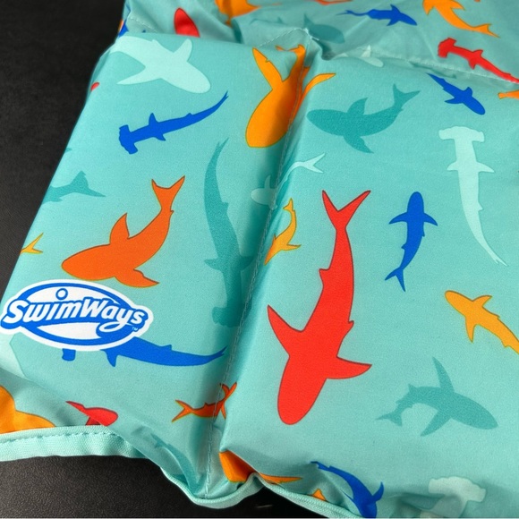 SwimWays Child Shark Print Step 2 Swim Vest Life Jacket Adjustable Ages 2-4 - Picture 13 of 14